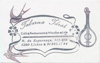 Restaurant Taberna Ideal, Lisboa