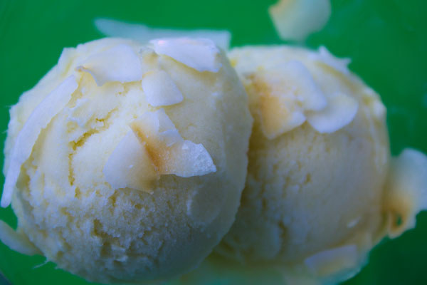 coupe de glace ananas-coco