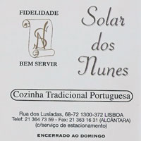 Restaurant Solar dos Nunes