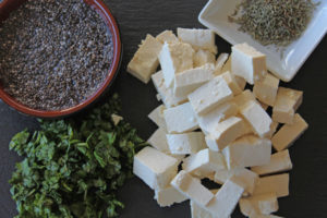 Ingrédients pour boulettes de chou, soja, lupin