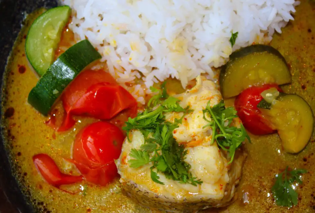 Curry jaune de poisson Thai