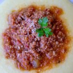 Assiette de Bolognaise et Polenta pour petit gourmet