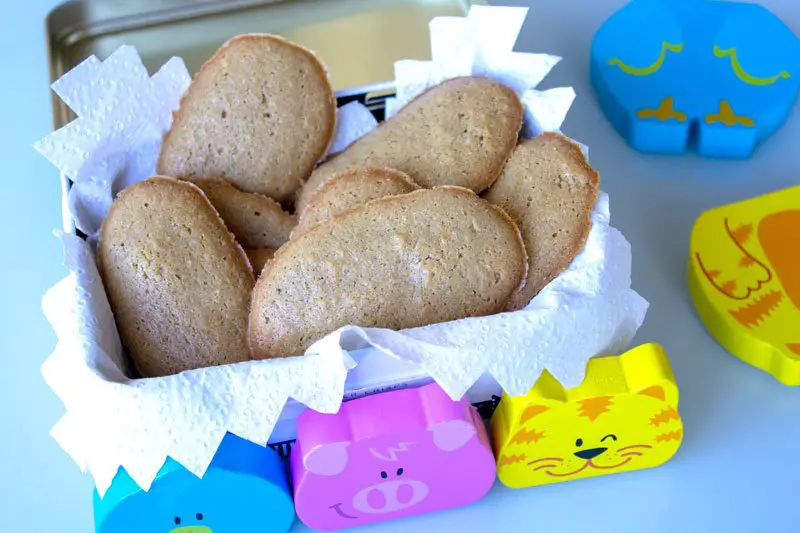 Petits biscuits bio pour bébés avec des jeux.