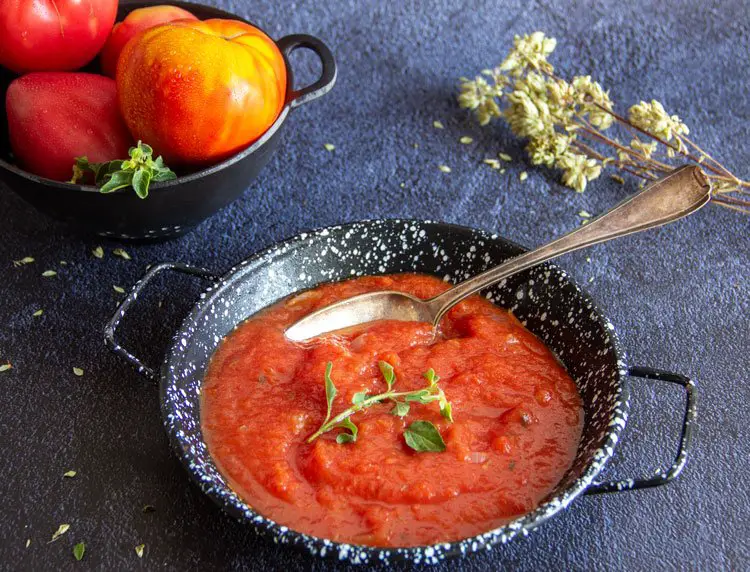Coulis de tomate à l'origan