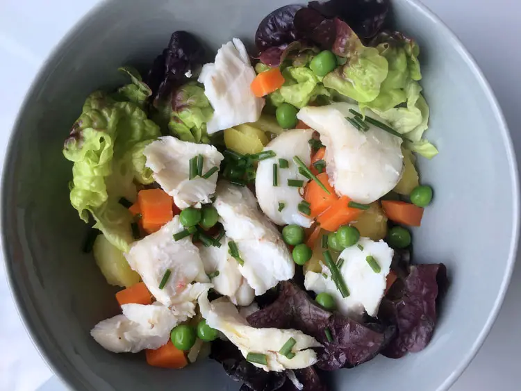 Salade de rascasse aux petits légumes
