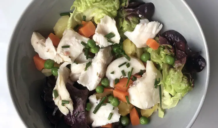 Salade de rascasse aux petits légumes