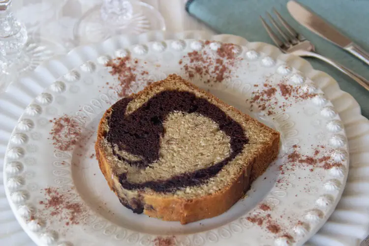 Cake marbré vanille – chocolat au yaourt