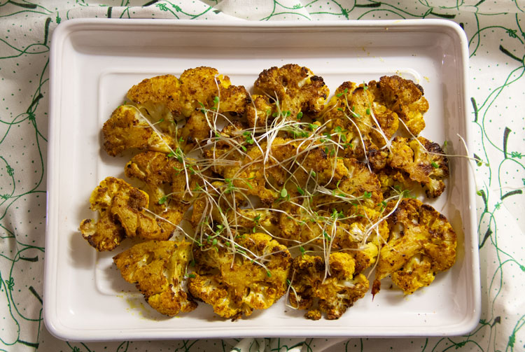 Chou Fleur Roti Aux Epices Indiennes Line Lisbonne Et Cie