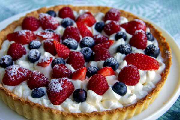Tarte aux 3 fruits rouges et mascarpone