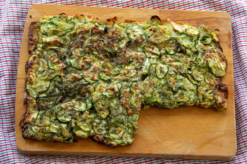 Scarpaccia végétarienne de courgettes