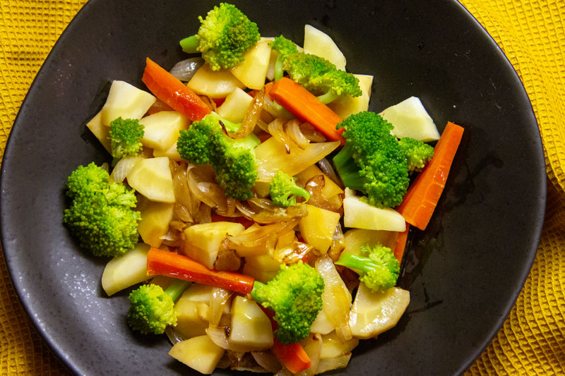 Légumes d’automne sautés au wok