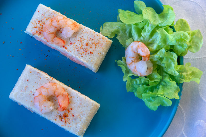 Terrine aux deux poissons et aux crevettes