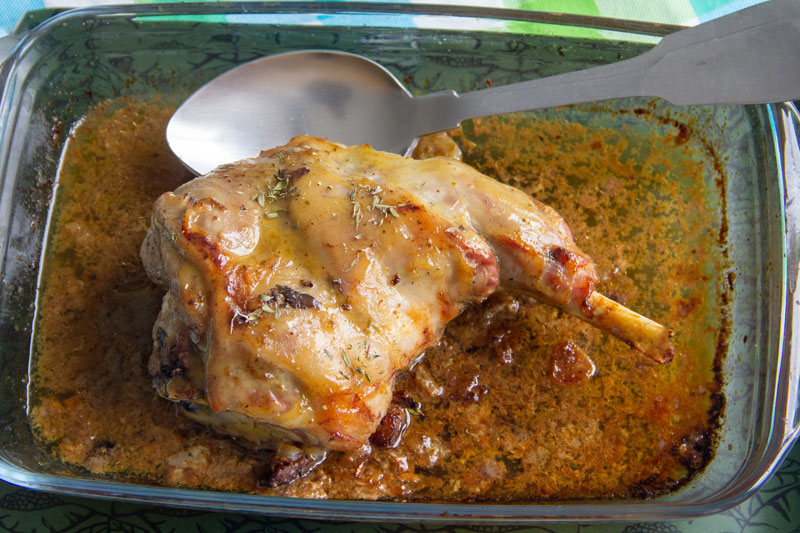 Petit gigot de chevreau rôti