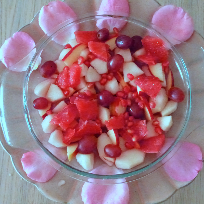 Plat de fruits pour octobre rose